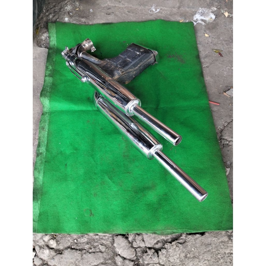 knalpot slincer knalpot yamaha virago 1100 original limbah moge