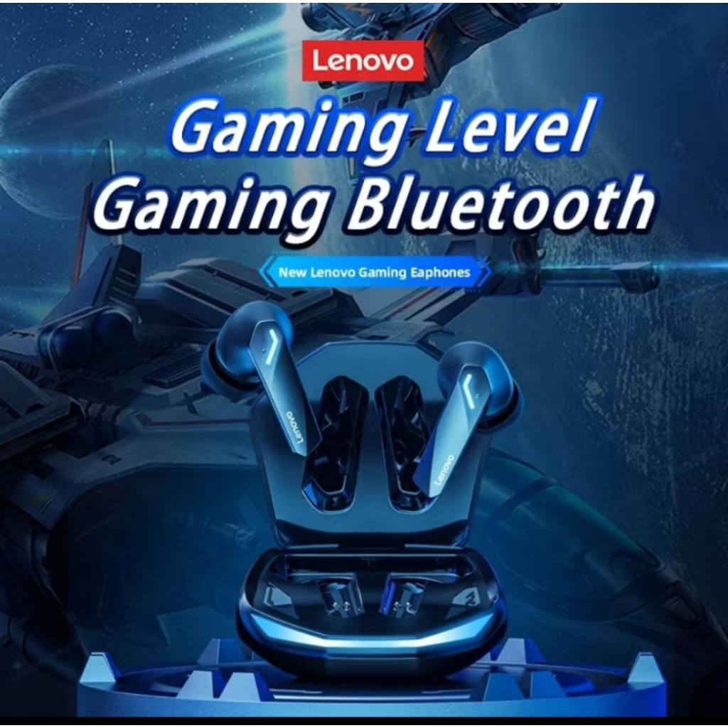 Lenovo GM2 Pro TWS Bluetooth Earphone 5.3 Headset Gaming Bass HIFI - GM2 PRO Hitam￼
