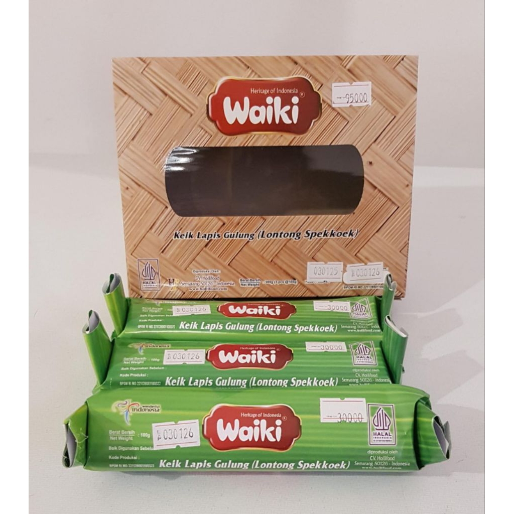 

Waiki Keik Lapis Gulung / Lontong Spekkoek 300 gr