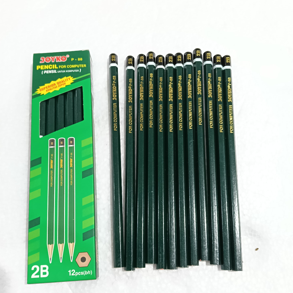 

1 KOTAK PENSIL 2B JOYKO ISI 12 PCS HITAM DAN TIDAK MUDAH PATAH