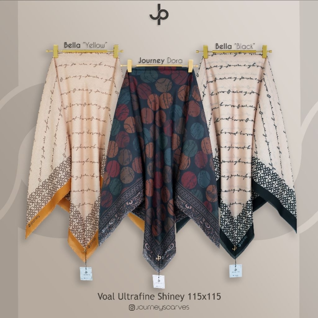 Hijab Journey Scarves Bella Yellow||Dora||Bella Black