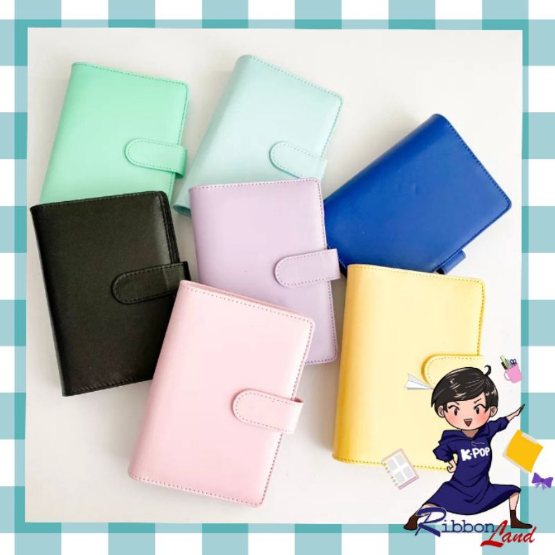 

KODE W49J A6 Binder Kulit PU Ring 6 Magnet Snap HIRO