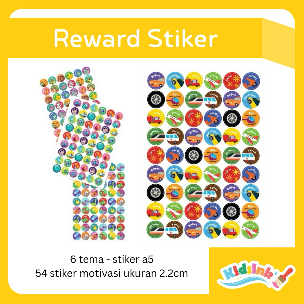 

KIDSINK Stiker Motivasi Satu Set Isi 5 Edisi Bahasa Indonesia - Stiker Anak Edukasi
