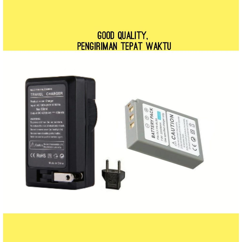 Charger & Olympus PEN EPL2 EPL3 EPL5 EPL6 EPL7 EPL8 / Stylus 1 / EP3 EPM1 EPM2 - Batre Casan