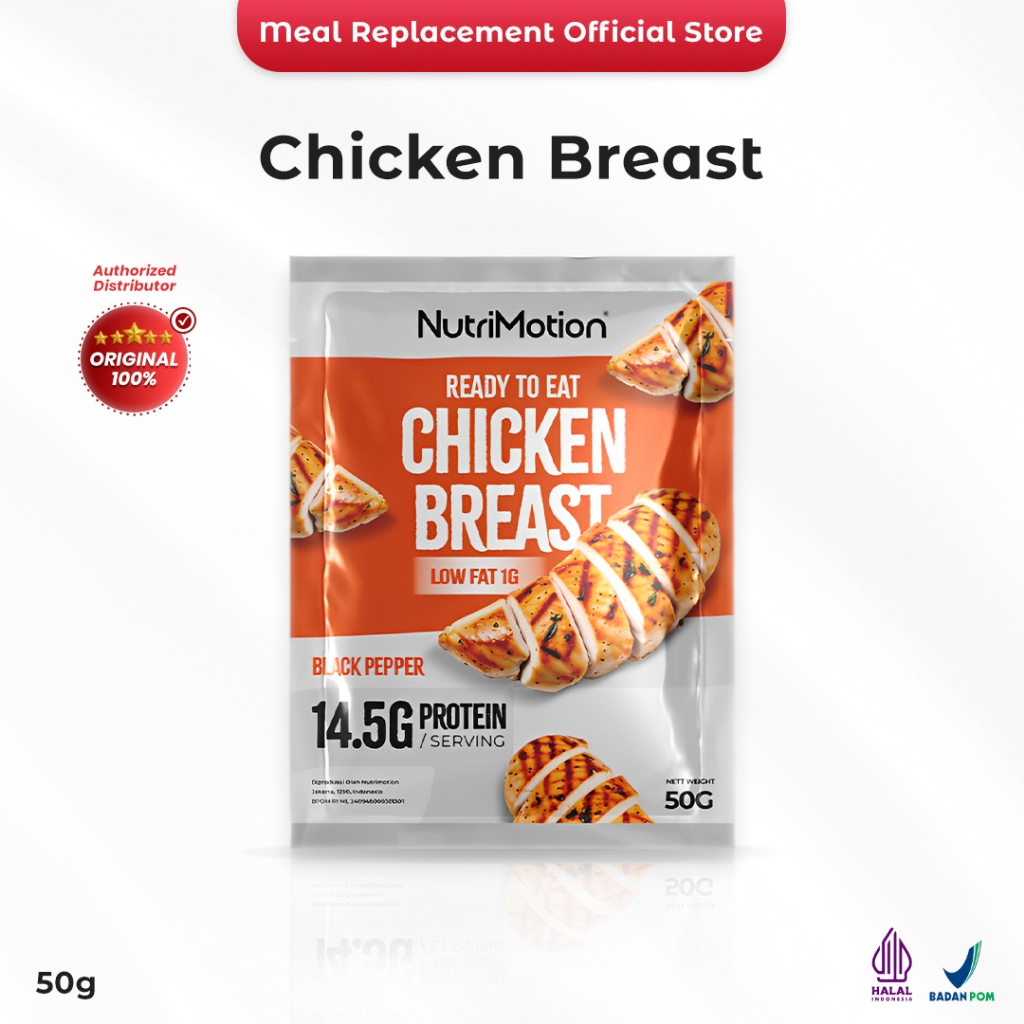 

NutriMotion Dada Ayam Tinggi Protein Ready to Eat | Paket Sebulan 30pcs | Rendah Lemak & Kalori Dengan Rasa Blackpepper - Meal Replacement