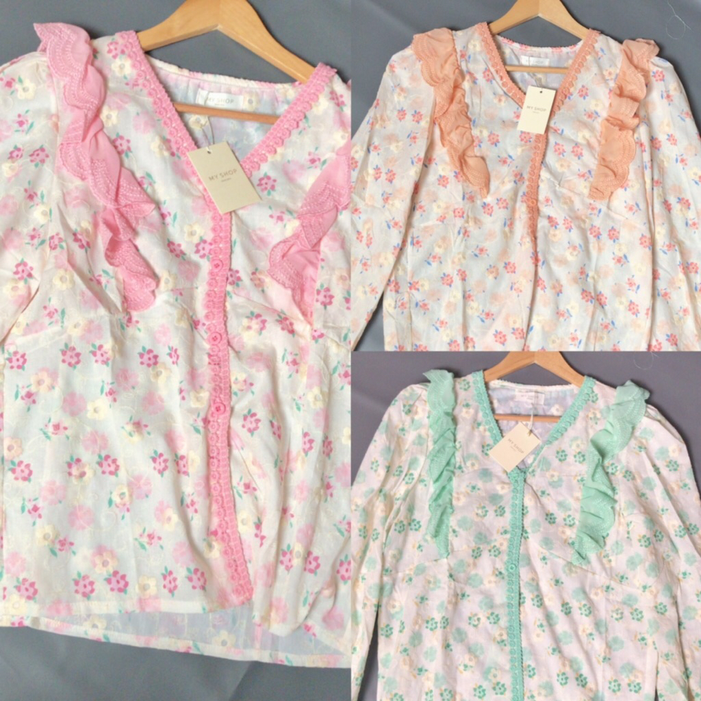 preloved atasan wanita blouse kemeja blouse import coqquette