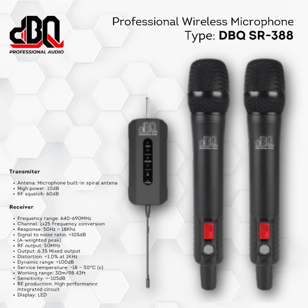 MIC WIRELESS DBQ SR 388 / MIC WIRELESS DBQ SR 386 / MIC TANPA KABEL
