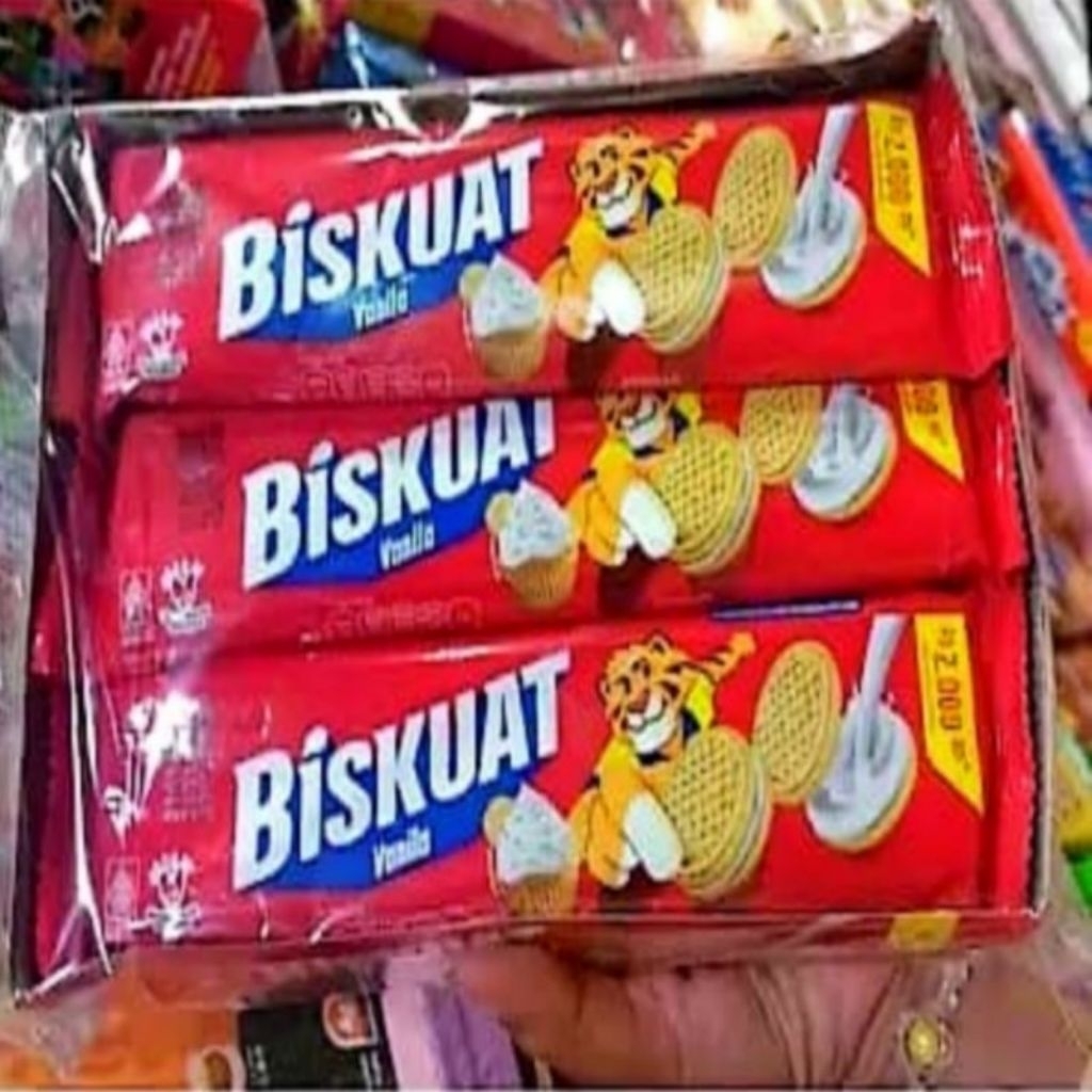 

biskuat sandwich vanilla strawberry isi 12 pcs