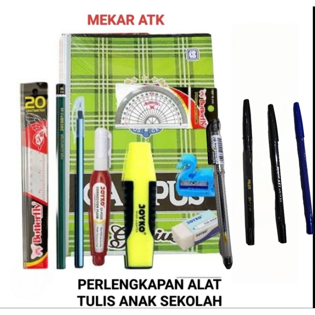 

Perlengkapan Alat Tulis Anak Sekolah SD/SMP/SMA (Request Via Chat)