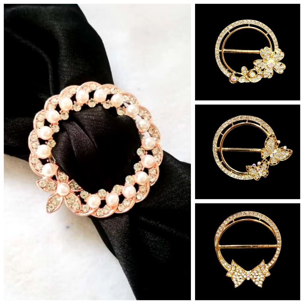 BROS RING HIJAB GESPER KERUDUNG SEGI EMPAT ACCESSORIS HIJAB