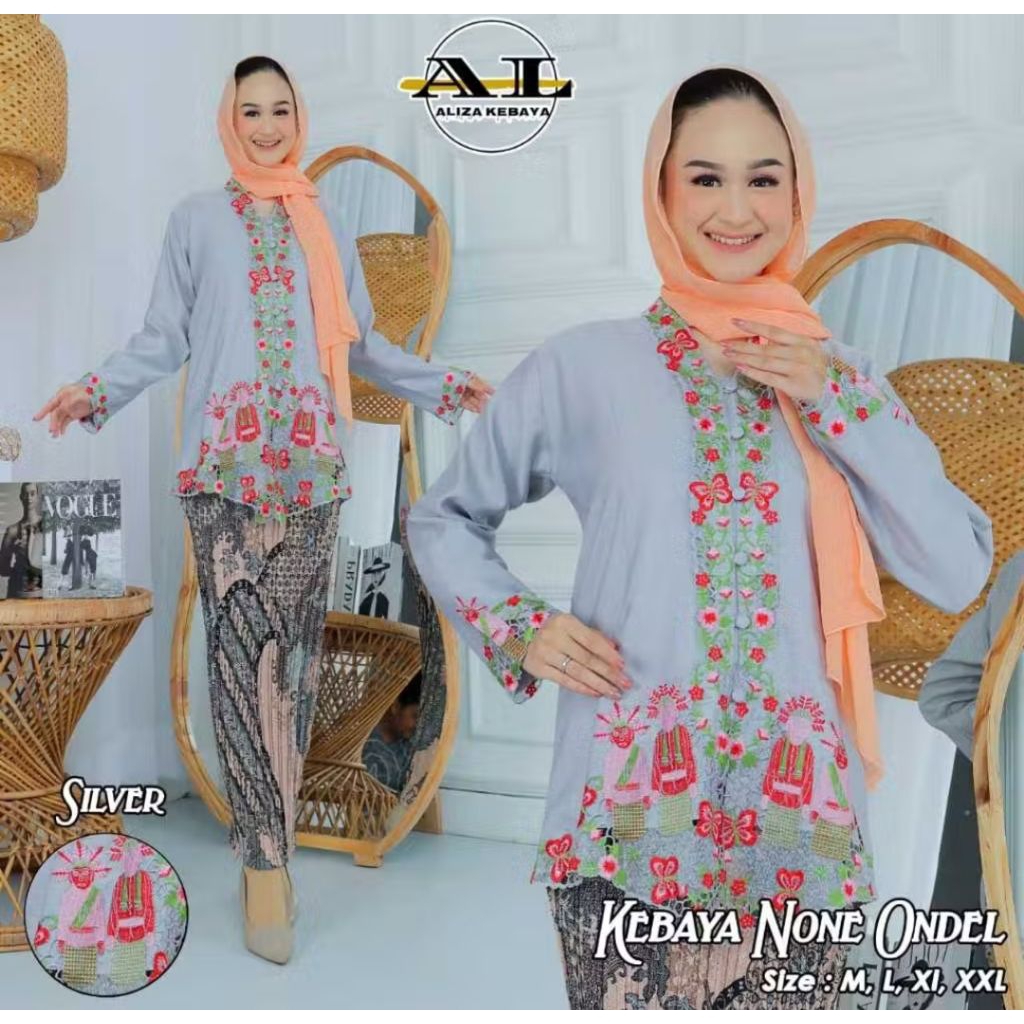 setelan kebaya none Betawi / kebaya encim Betawi/kebaya encim ondel / kebaya encim bordir Betawi /ke