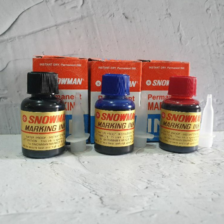 

KODE L44D Tinta Spidol Permanent Snowman Warna HitamBiruMerah