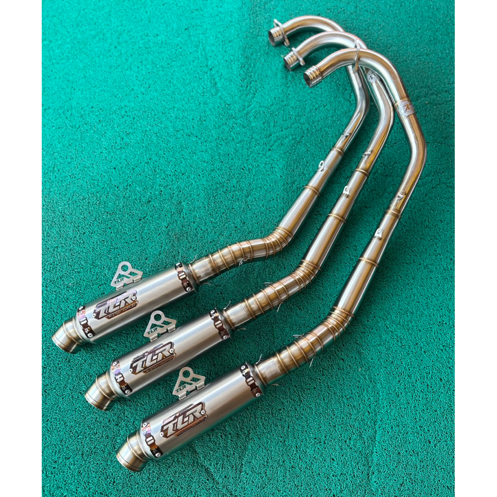 full system Tiger xr-pro 25 list dan emblem blue terbaru TLR factory muffler