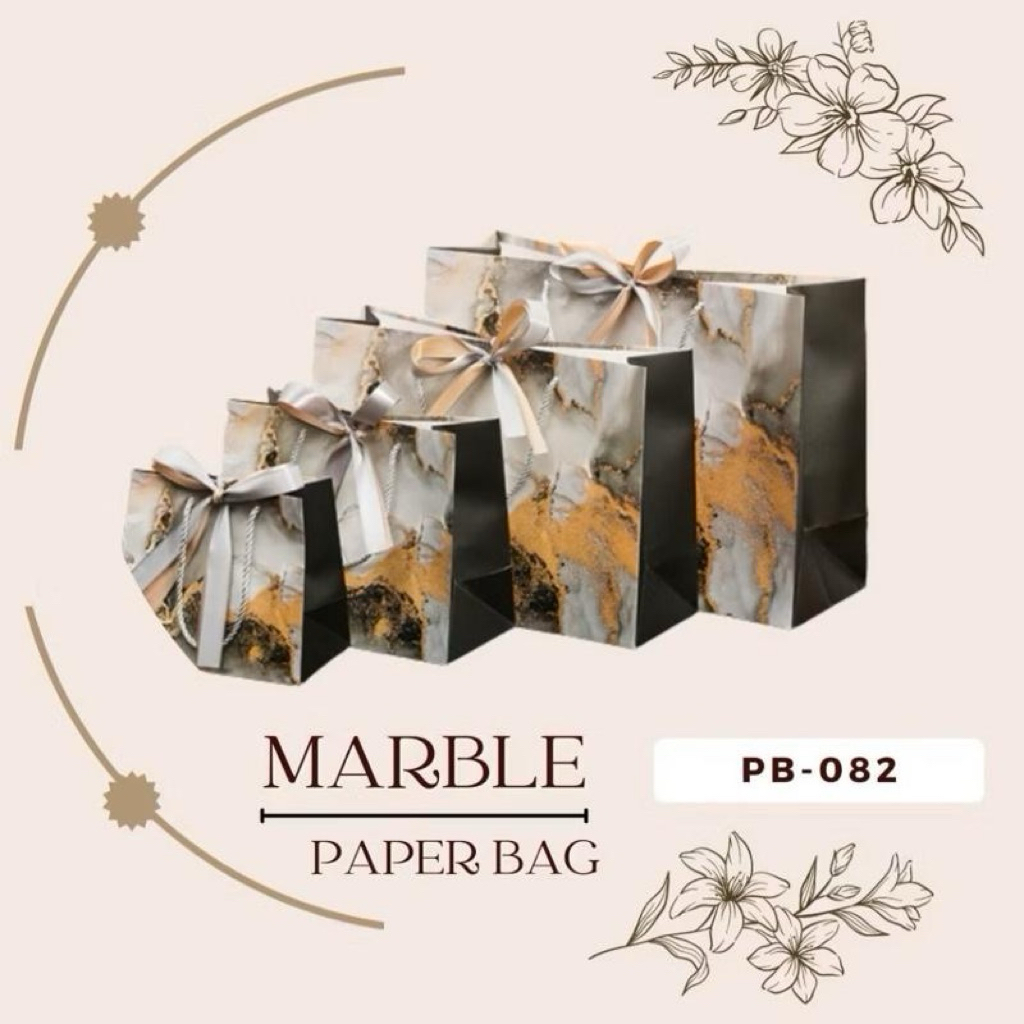 

PB082 – PAPER BAG MARBLE JUMBO MOTIF MARMER + PITA PREMIUM TAS HAMPERS KADO GIFT KANTONG GOODIE