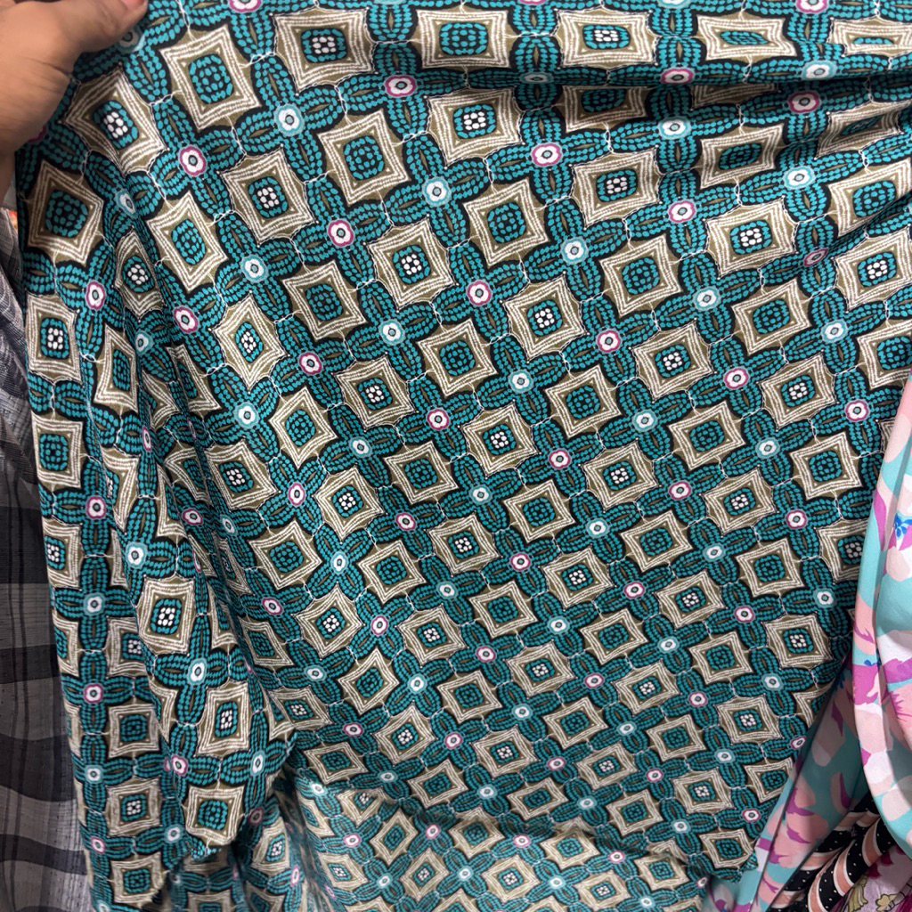 Kain Zara Crepe Motif etnik - frd kain motif etnik - kain bahan motif - kain gamis kebaya dress blou