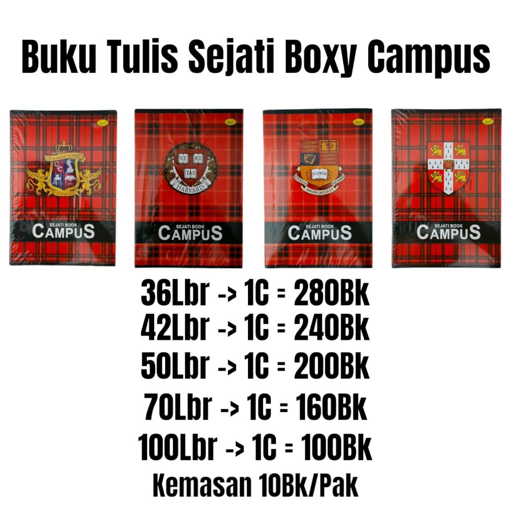 

Buku tulis Boxy murah 50LBr stanov (10pcs)