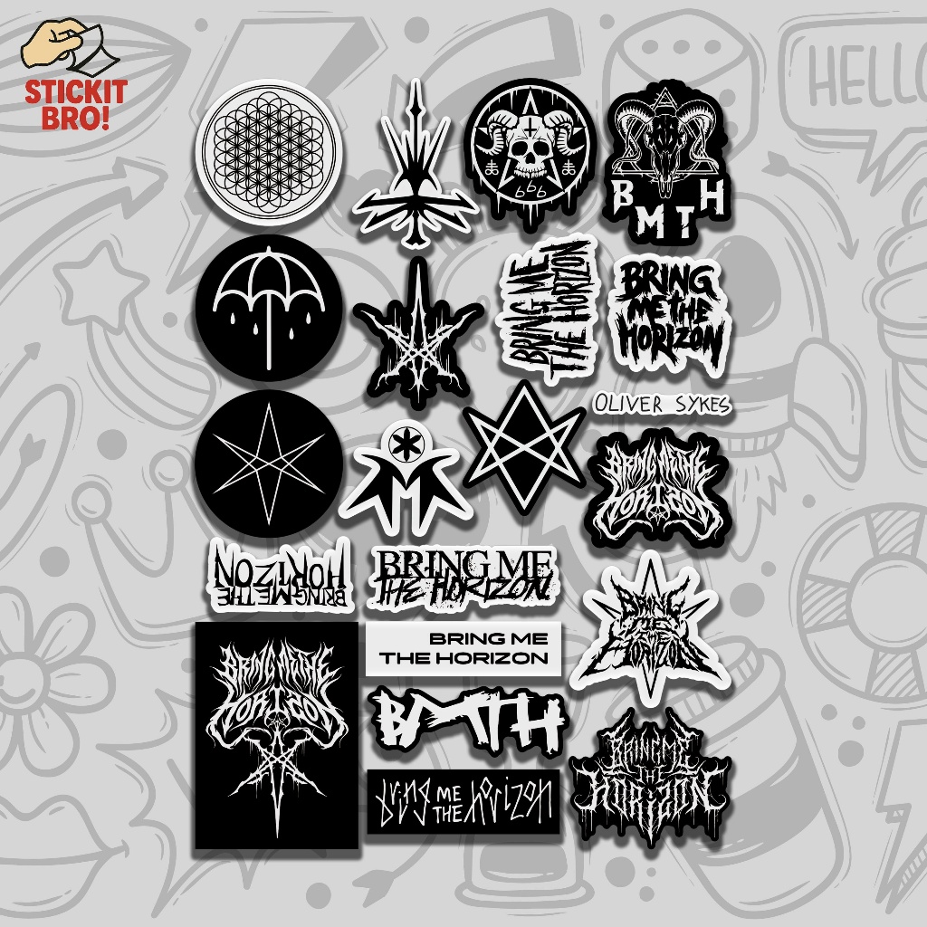 

Sticker Pack SPECIAL VOL 01 Aesthetic Vynil Anti Air Potongan KissCut Tumblr Helm Laptop BLACK & WHITE