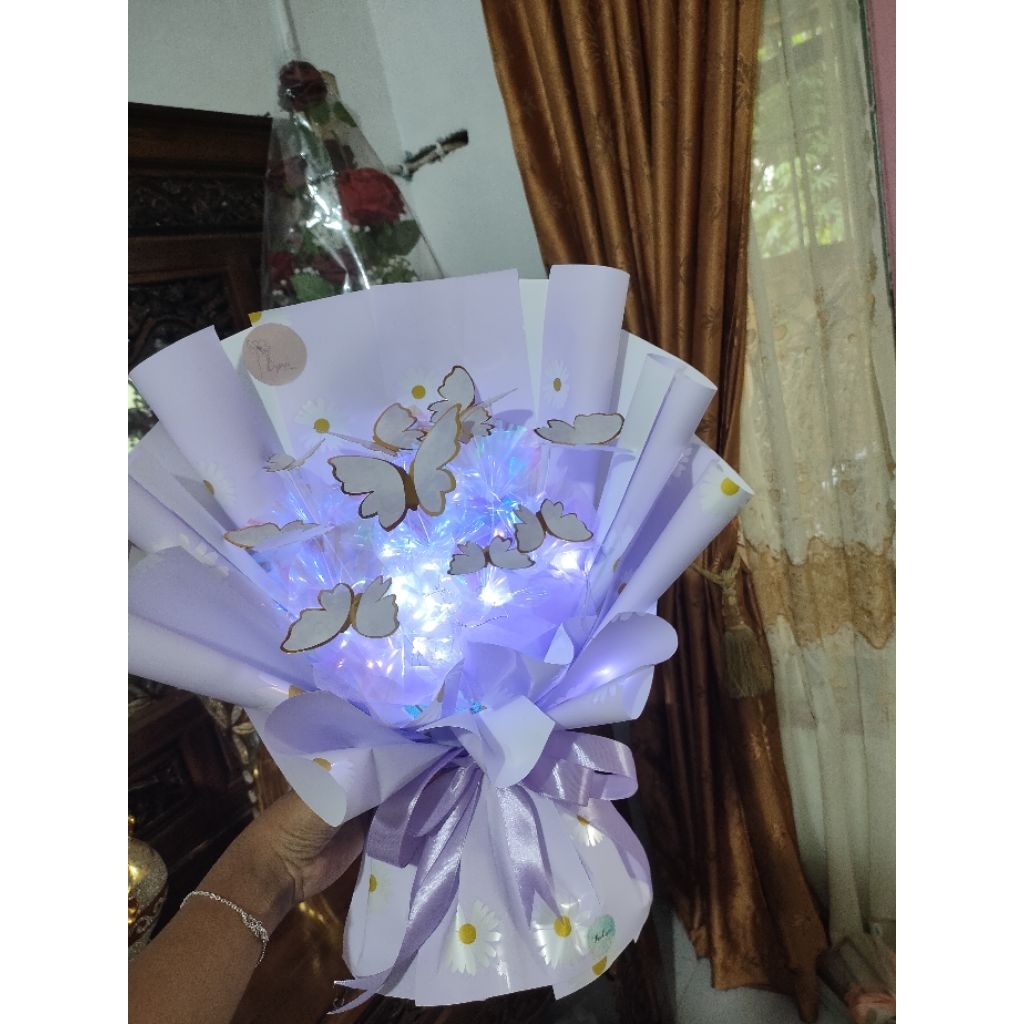 buket kupu-kupu buket kupu-kupu LED buket kupu-kupu hologram buket aesthetic