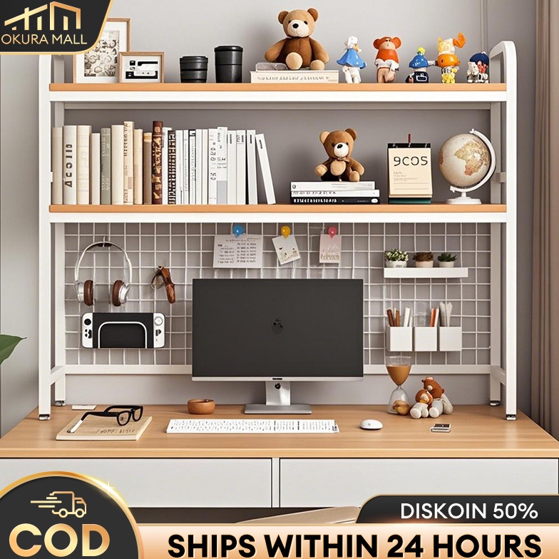 KODE Q68Q Rak Desktop Storage Rak buku Storage Rak Meja Stationery Rak Meja Stationery Rak Polaroid 