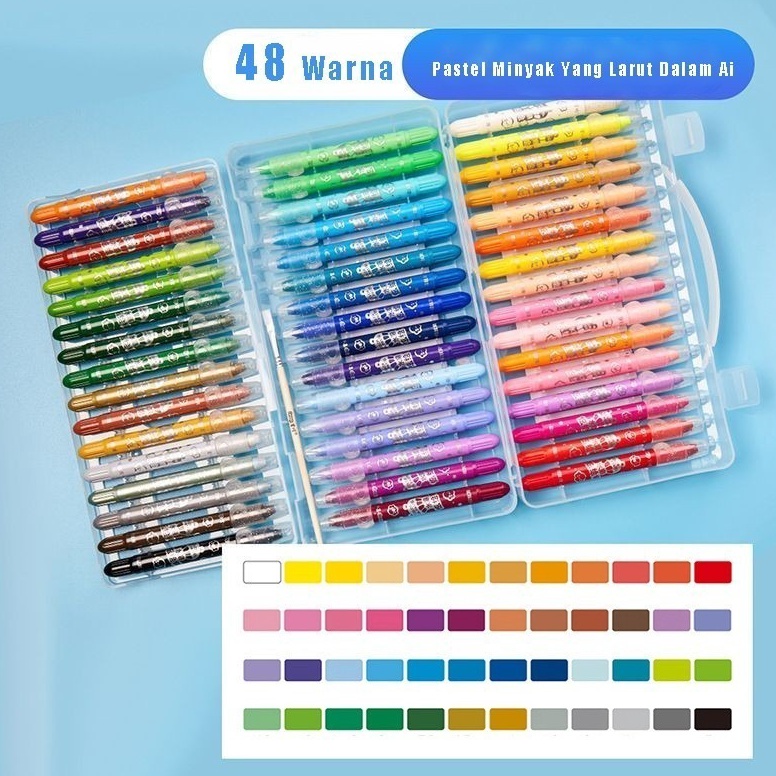 

KODE Y87D READYGrasp Crayon Set 123648 Warna Silky Crayon Krayon Licin Grasp Water Soluble Crayons