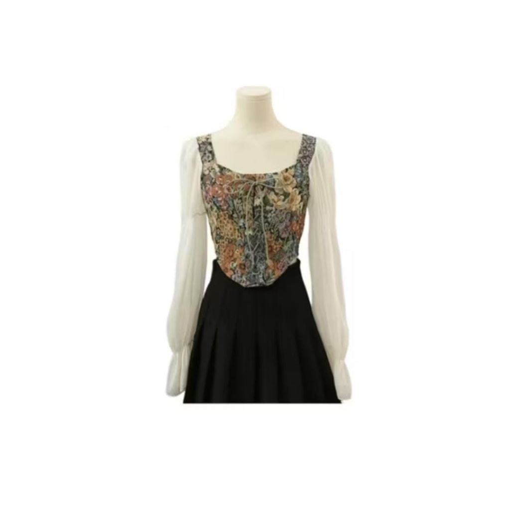 Atasan baju crop karet ala style korea