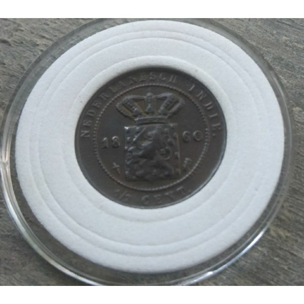 koin benggol kecil 1/2 cent 1860