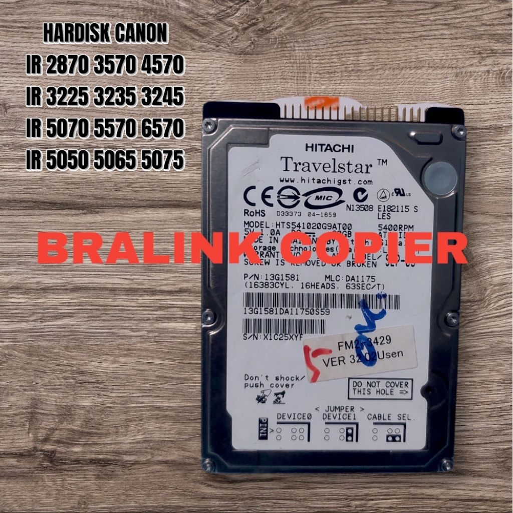 HARDISK MESIN FOTOKOPI CANON IR 3570 4570 3045 3245 3225 6570 5075 5050 COPOTAN MESIN