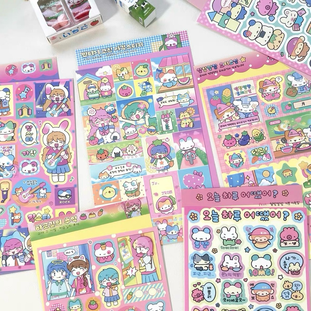 

sticker deco cute anime girl dekorasi journal readystock B2709
