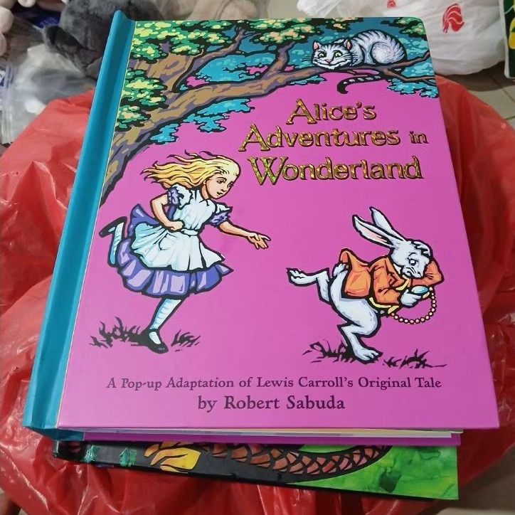 2pcs pop up book by robert sabuda alice's adventures in wonderland dan beauty & the beast