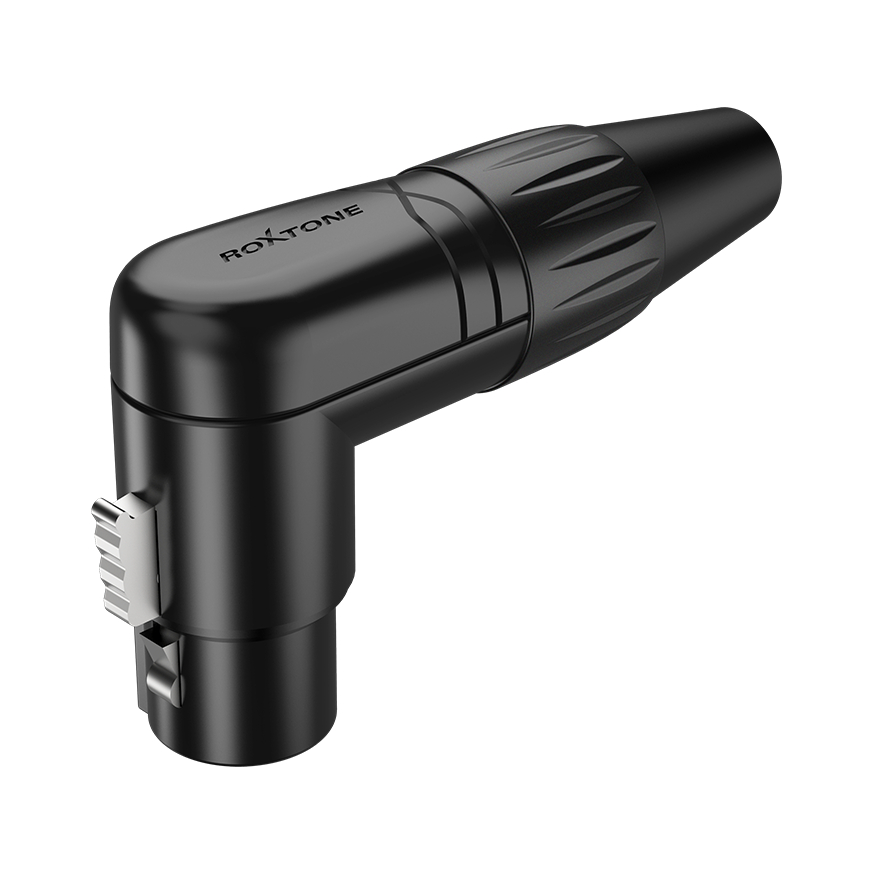 JACK CANON BETINA BODY BESI L HITAM PITA ROXTONE RX3RFP-BG GOLD PLATE / Jack XLR L Female Roxtone / 