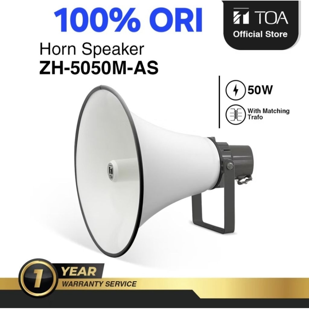horn corong masjid toa 50 watt zh 5050 m as + trafo matching