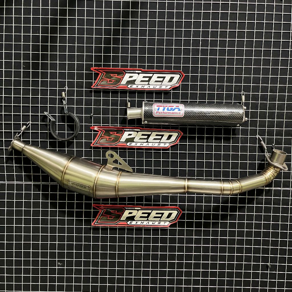 Knalpot TYGA PERFORMANCE Carbon Ujung Cor FIZ R F1ZR Force1 Poswan Model Standar Racing