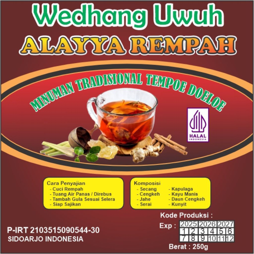 wedang uwuh 1pack super komplit murah grosir