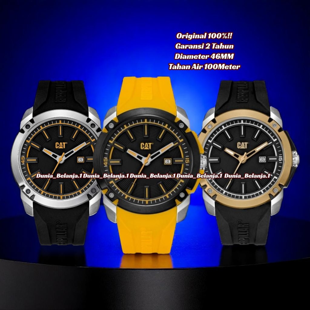 Original 100% Jam Tangan Pria Caterpillar CAT AH.141.21.127 AH.161.27.127 AH.181.21.128 Garansi Resm