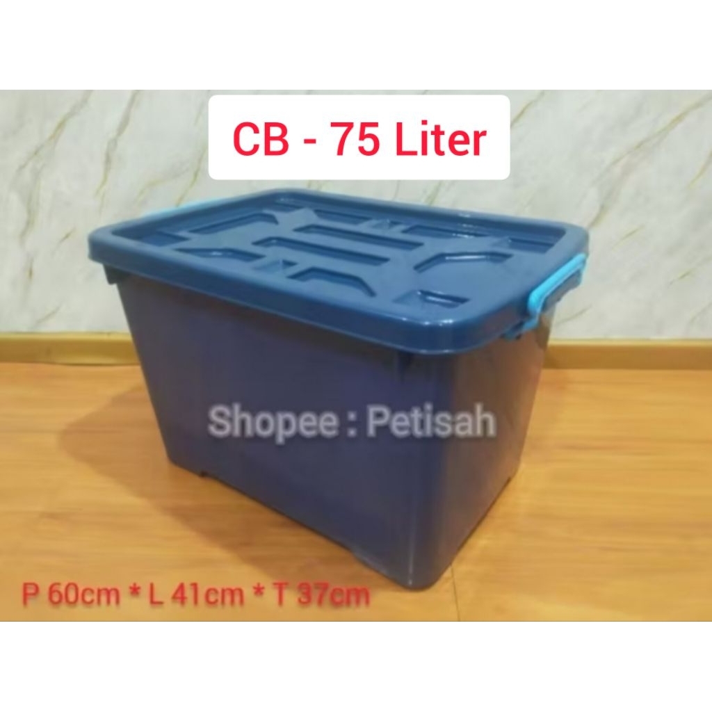 Container Box Phylia 75 Liter Biru / Container Box Besar / Kontainer 75L / Container Box CB75 / Kota