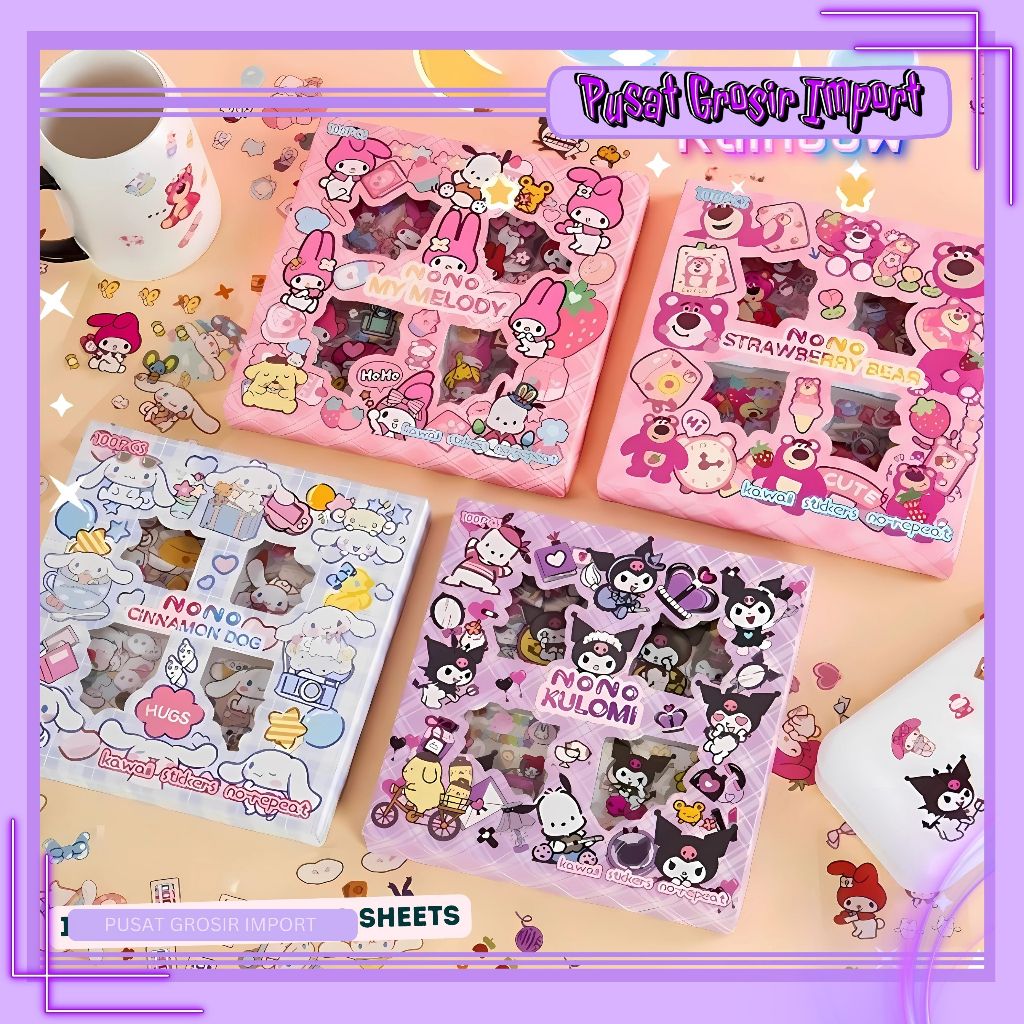 

(PG) Stiker Motif Kartun Perempuan Bahan PVC Anti Air Sticker Lucu