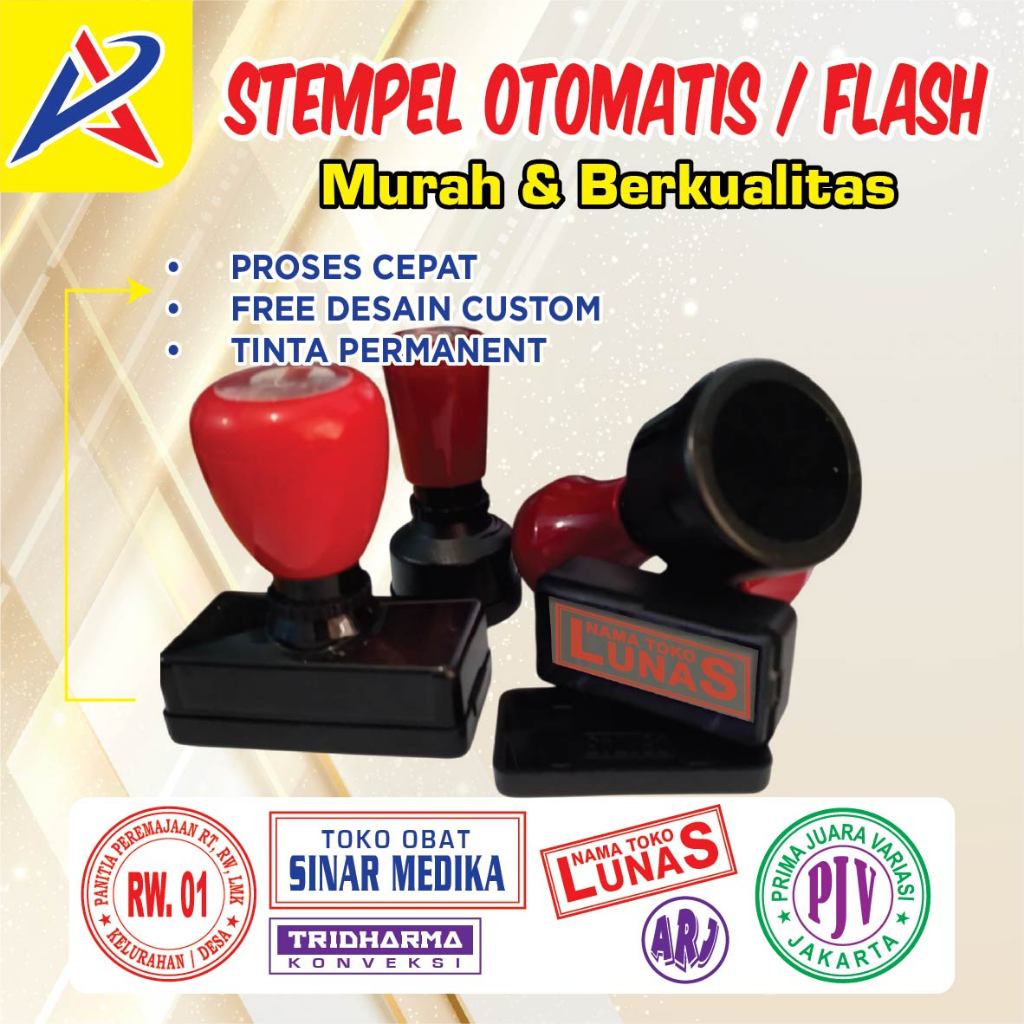 

Stempel Flash otomatis, desain custom, free desain