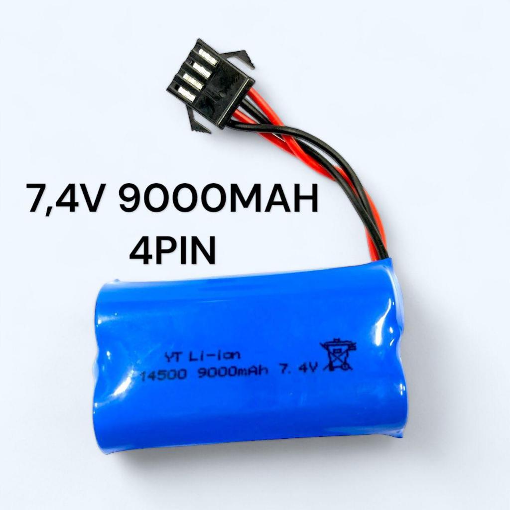 TC Sparepart Baterai Cas 7.4V Tipe 14500 9000MAH 4PIN - UPGRADE