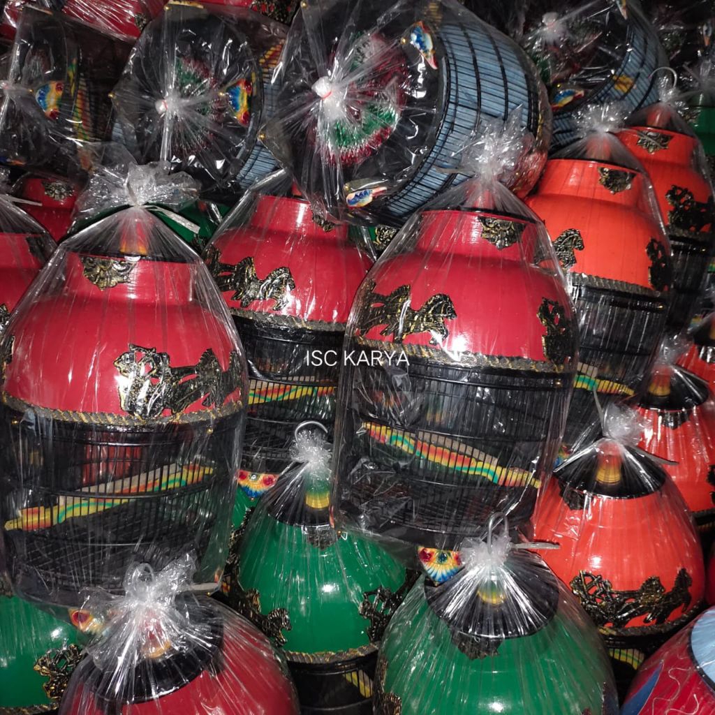 SANGKAR BURUNG PERKUTUT MOTIF KERETA KENCANA