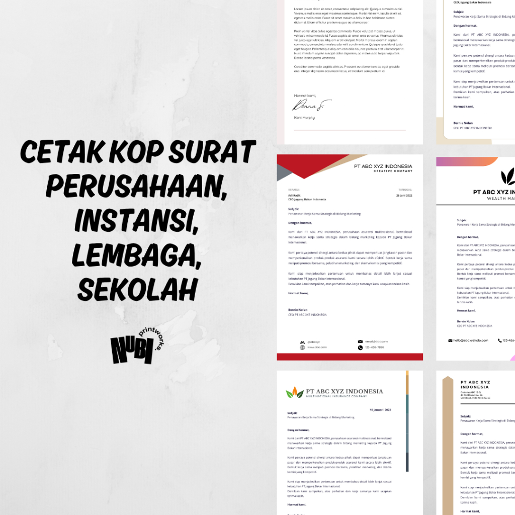 

Cetak Kop Surat Perusahaan, Instansi, Lembaga, dan Sekolah Murah Cepat Sehari Jadi