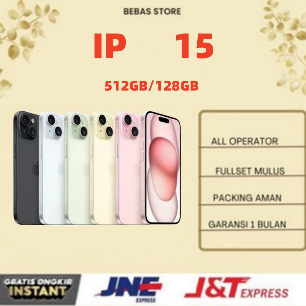 IPHONE 15 15PLUS 512GB 256GB 128GB NO MULUS  Bekas FULLSET Second Original