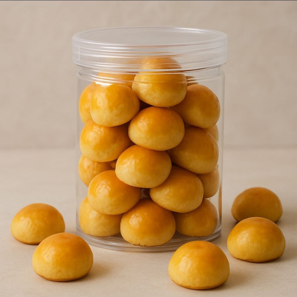 

Nastar Premium Homemade Isi Nanas – Lembut, Lumer, Fresh by Order