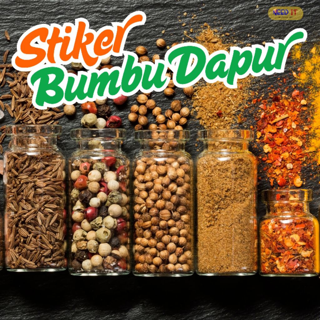 

20 Pcs Stiker Label Toples Bumbu Dapur Aesthetic - Label Sticker Wadah Bumbu Dapur Anti Luntur ukuran 4 cm x 4 cm