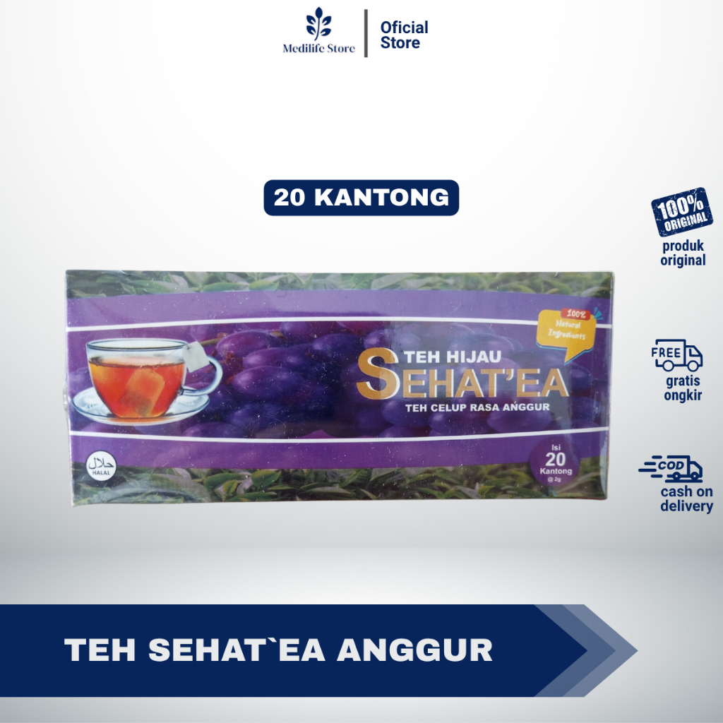 

Teh Hijau Sehat’ea Rasa Anggur – Isi 20 Kantong | Teh Alifa TehHijau SehatEa TehAnggur HerbalTeh TehHijauAlifa TehSehatEA Teh20Kantong MinumanHerbal TehRasaAnggur TehAlami SehatTeh
