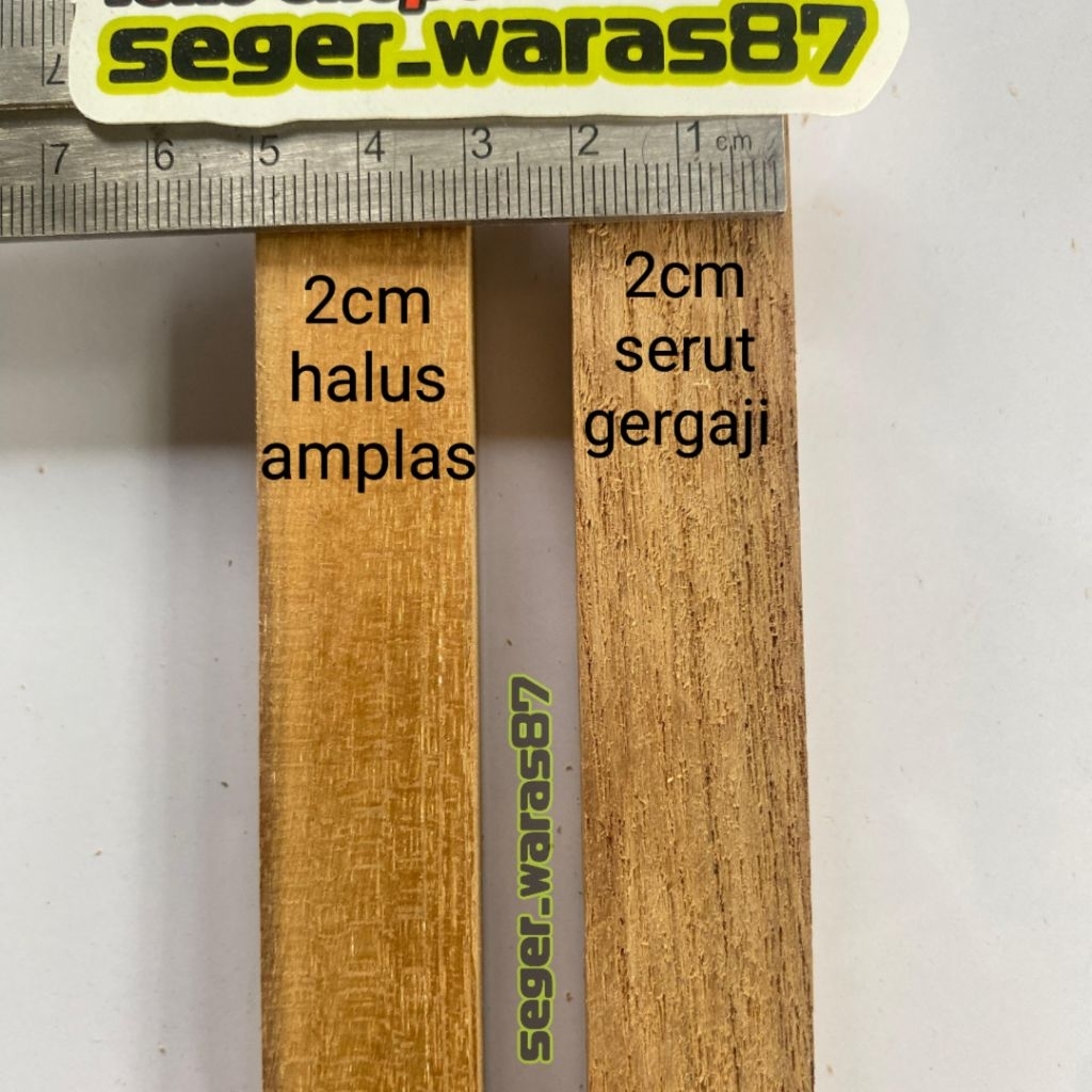 Kayu jati 2cm x 1cm x 5cm - 35cm papan lis kayu stick kayu jati, bukan jati belanda bisa custom sesu