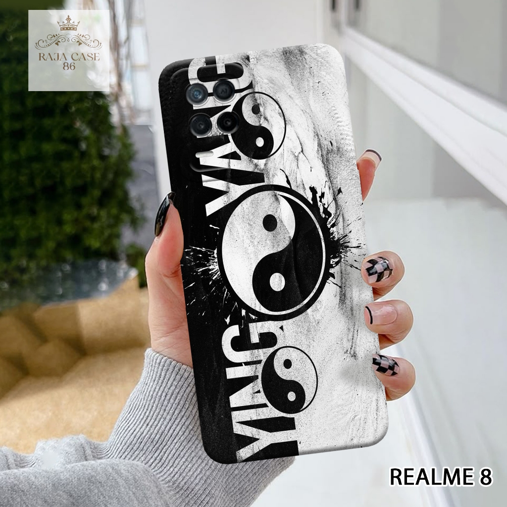 Case Realme 8 - Rajacase - casing Realme 8 - Motif case Yinyang - Pelindung handphone - Realme 8 - S
