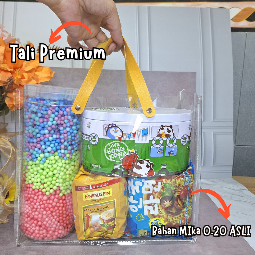 

Tas Full Mika PRemium | Tas Bening Transparan | SERBA ORGANIZER | Goodie Bag Promosi | tas mika