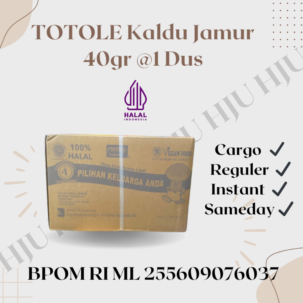 

Totole Kaldu rasa Jamur Vegan 40gr @1dus
