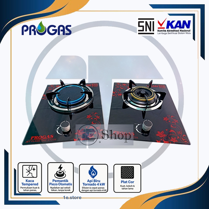 KOMPOR GAS KACA PROGAS 1 TUNGKU KOMPOR KACA BARA INFRARED KOMPOR TANAM PROGAS