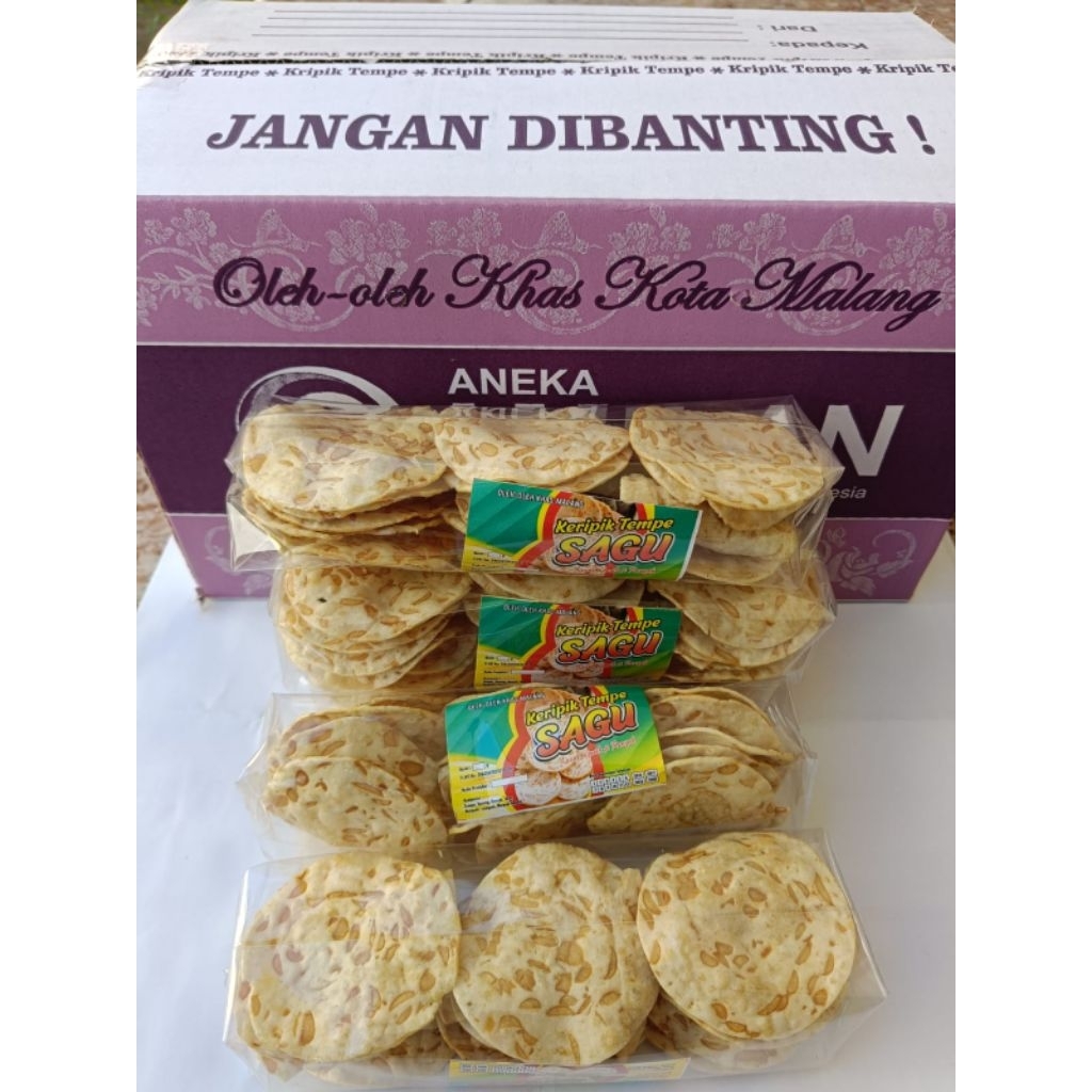 

[PAKET GACOR Isi 15] Keripik Tempe Sagu | Oleh-Oleh Khas Malang